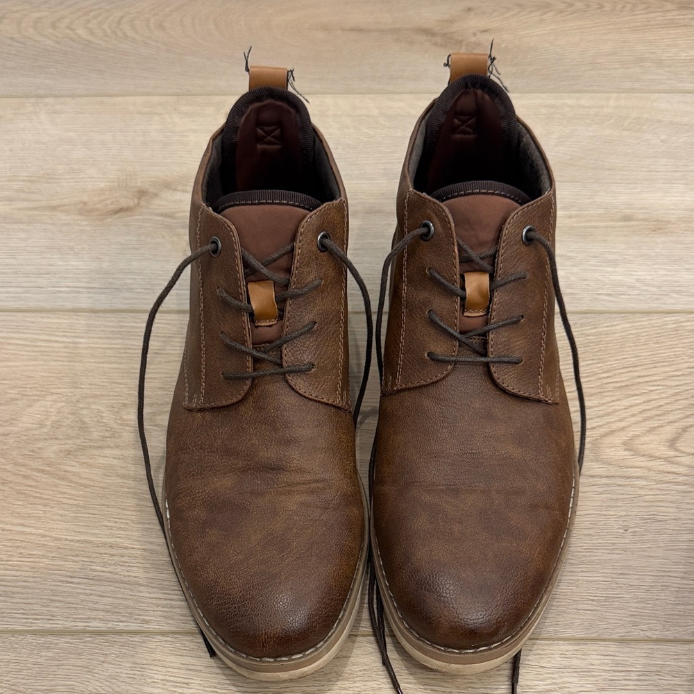 Steve Madden Men's Brown Leather Chukka Boots